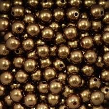 PEROLAS ABS MARROM DOURADO